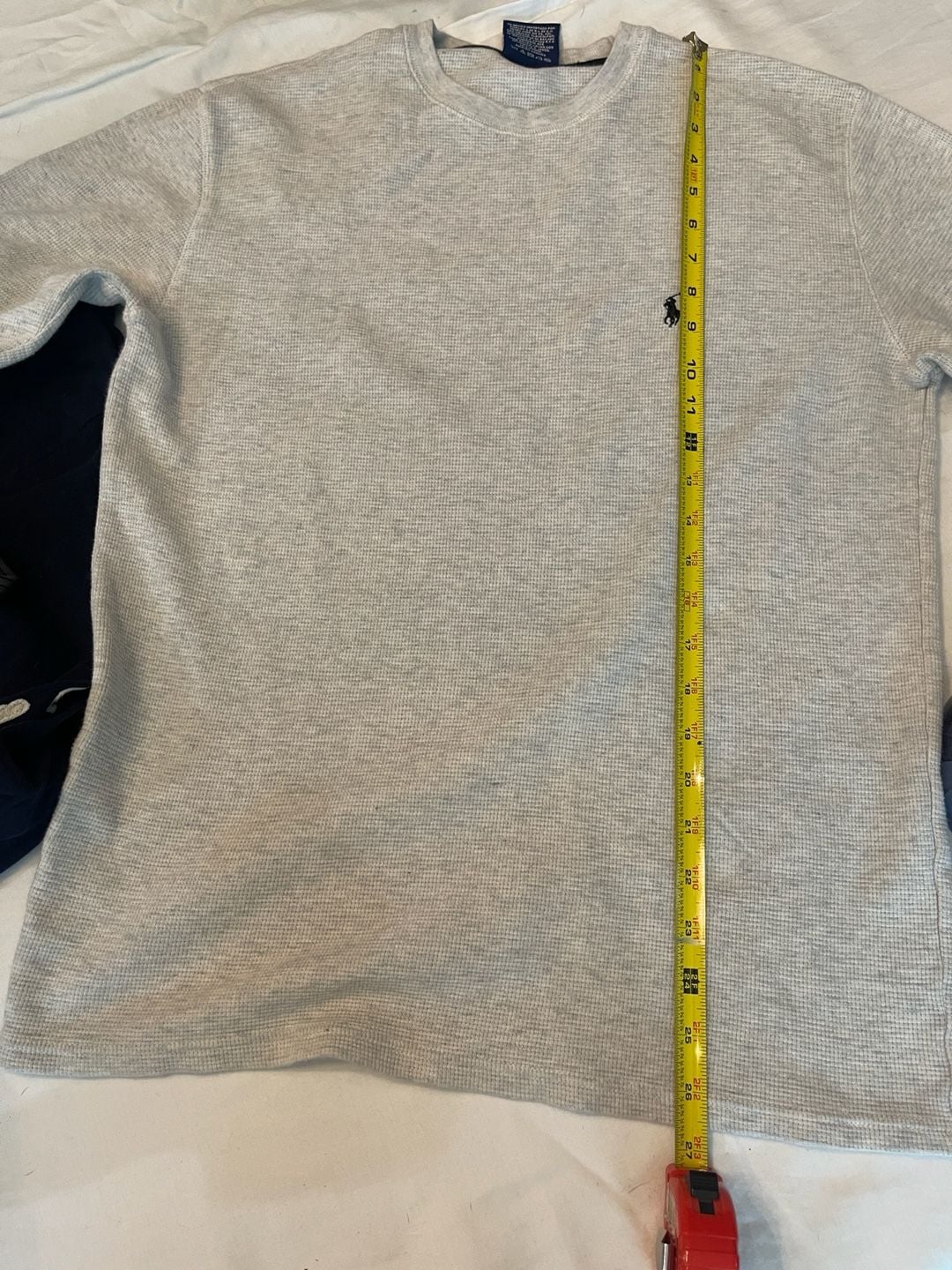 Polo Ralph Lauren Waffle Knit Thermal Shirt Size M Gray Cotton 7