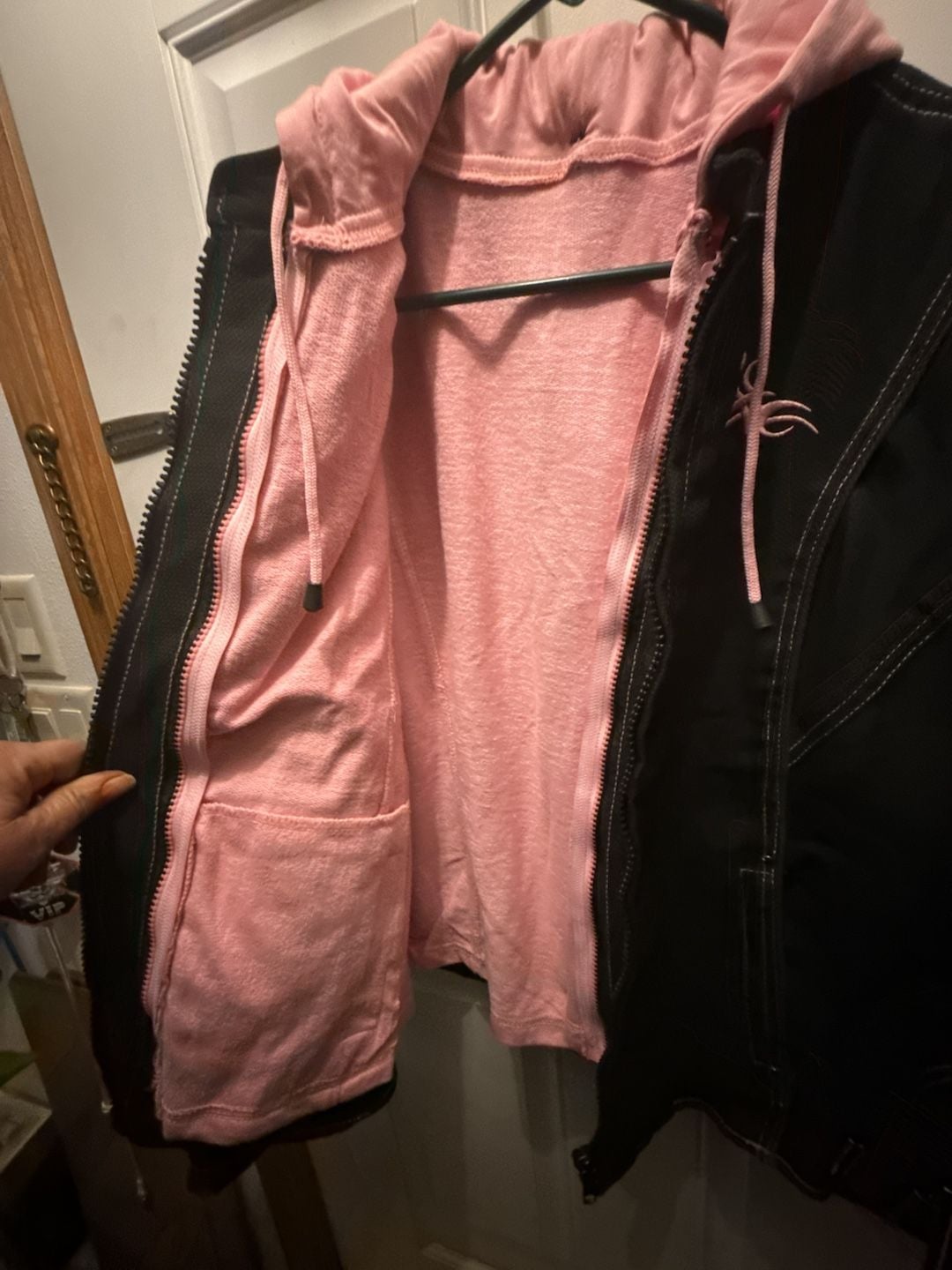 Revolution Gear Text Hooded Jkt w/Hrt Size 2XL Black Pink Jacket 3