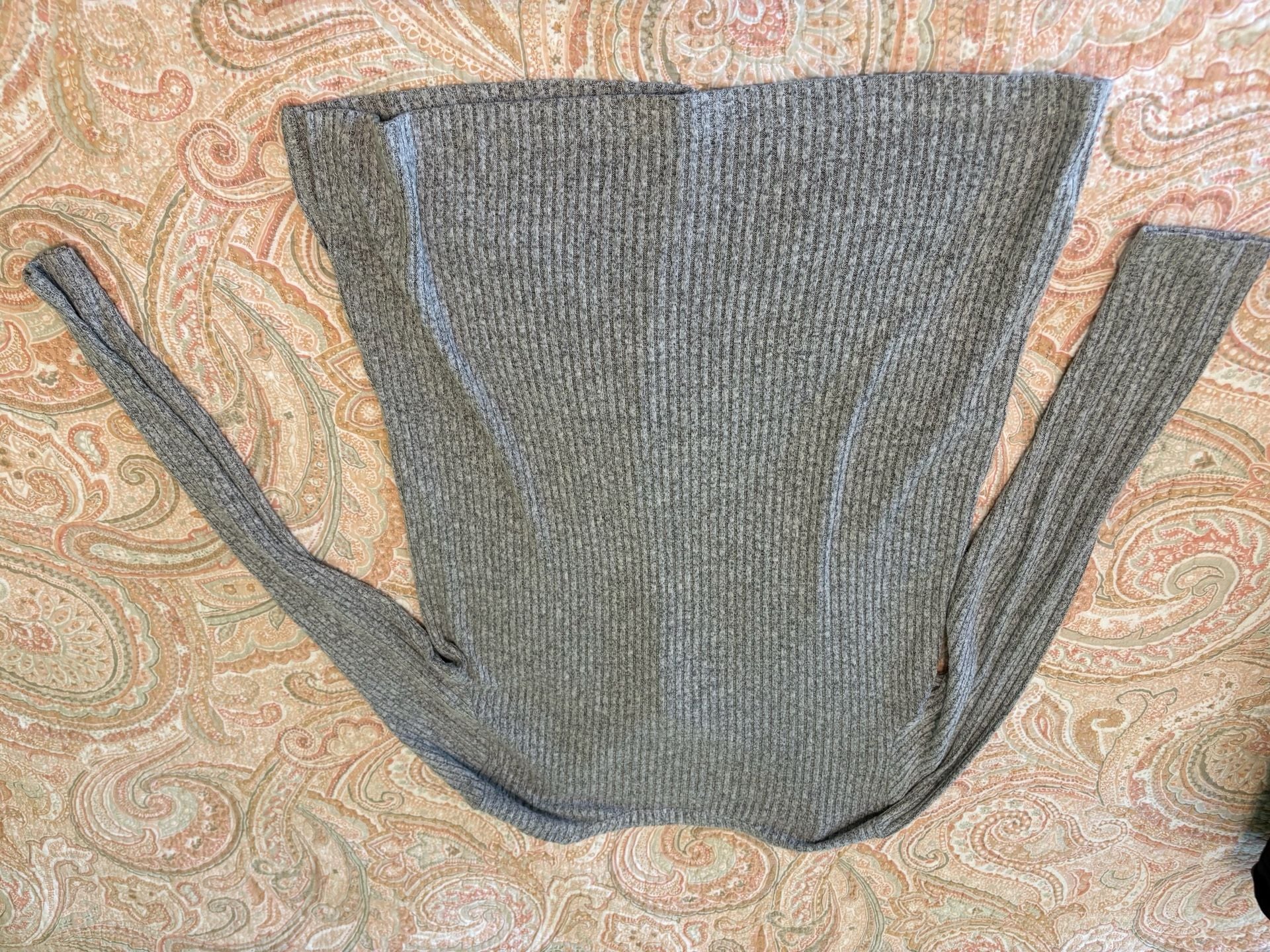 EUC SOMA Grey Ribbed Long Sleeve Henley pullover Loungewear Set Top & Pants, S 7