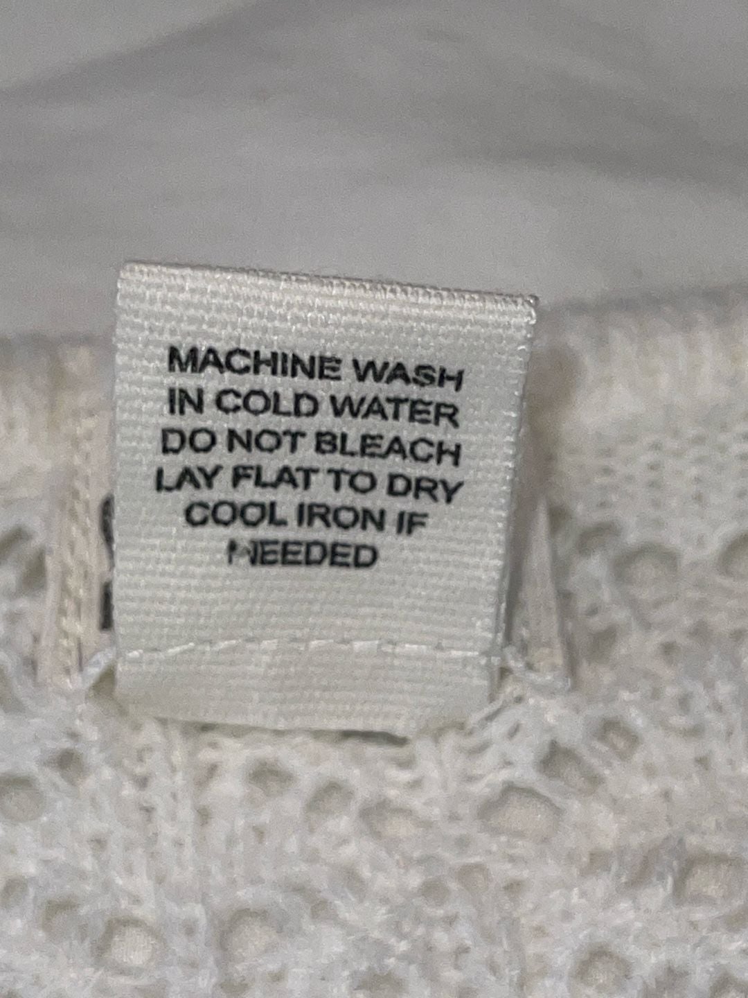 Sweet Kizz Crochet Cardigan Size Large White Short Sleeve Tie Front 5