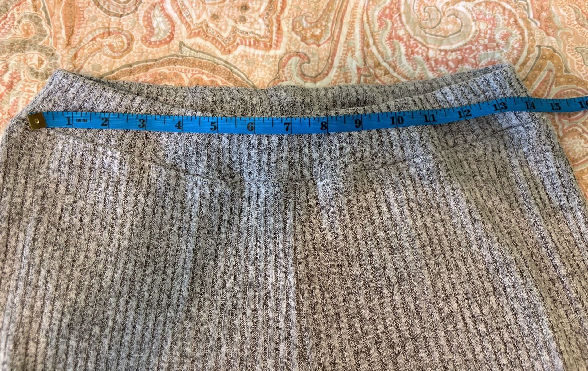 EUC SOMA Grey Ribbed Long Sleeve Henley pullover Loungewear Set Top & Pants, S 10