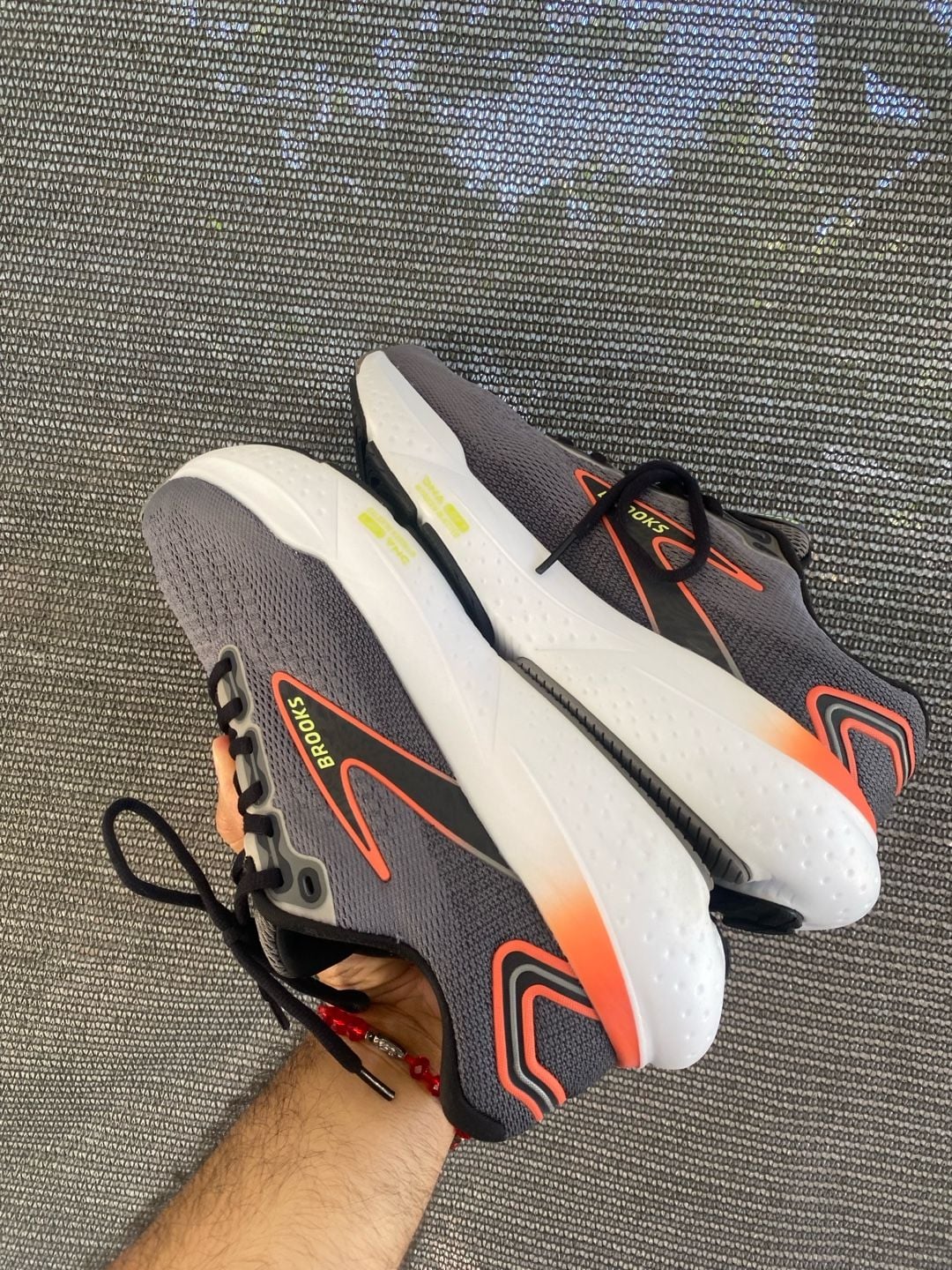 Brooks Glycerin 21 Grey Mandarin Red Running Shoes 4