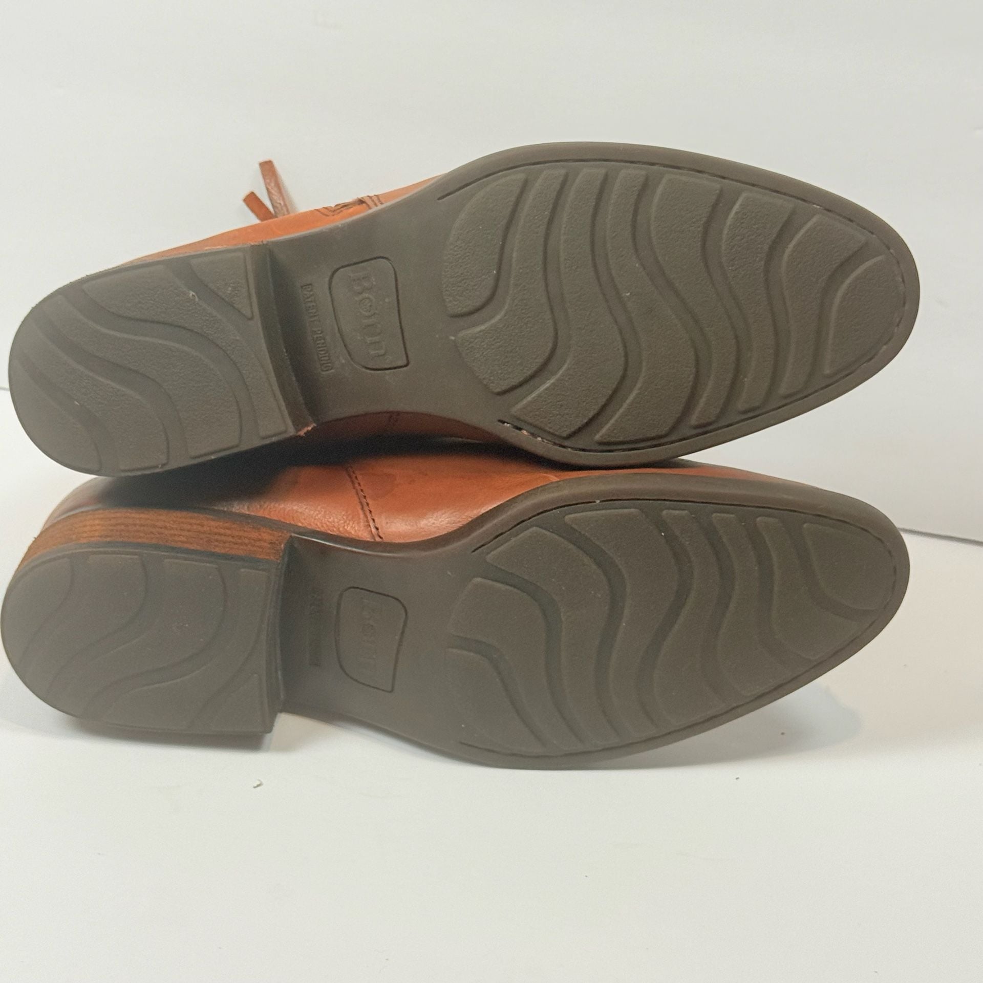 Born Leather Ankle Booties Brown 5