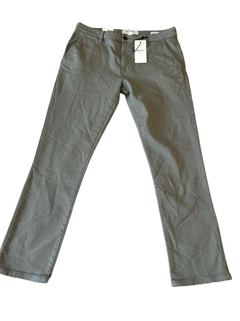 Kenneth Cole Men's Slim Fit Chino Pants 36x30 Olive Green New 2