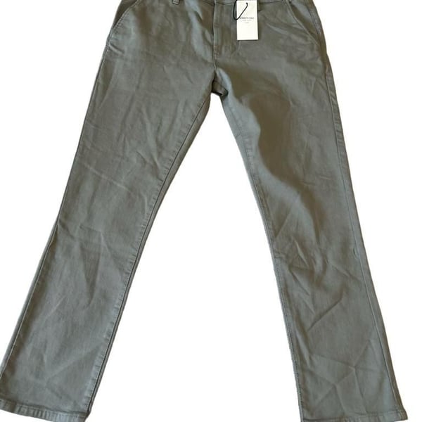Kenneth Cole Men's Slim Fit Chino Pants 36x30 Olive Green New