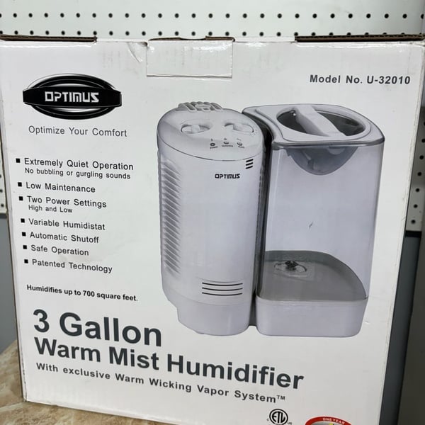 Optimus 3 Gallon Warm Mist Humidifier Model U-32010