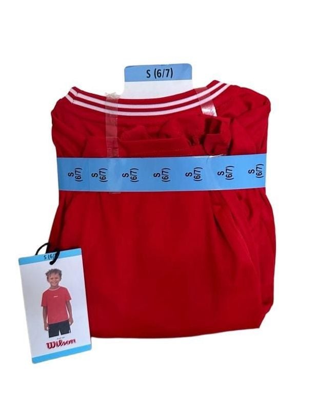 Wilson Boy's Top Size S (6/7) Red Athletic Top 2