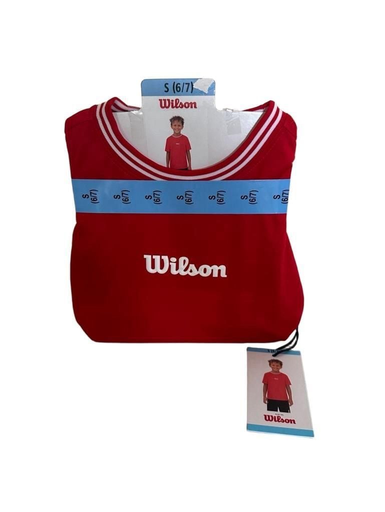 Wilson Boy's Top Size S (6/7) Red Athletic Top 5