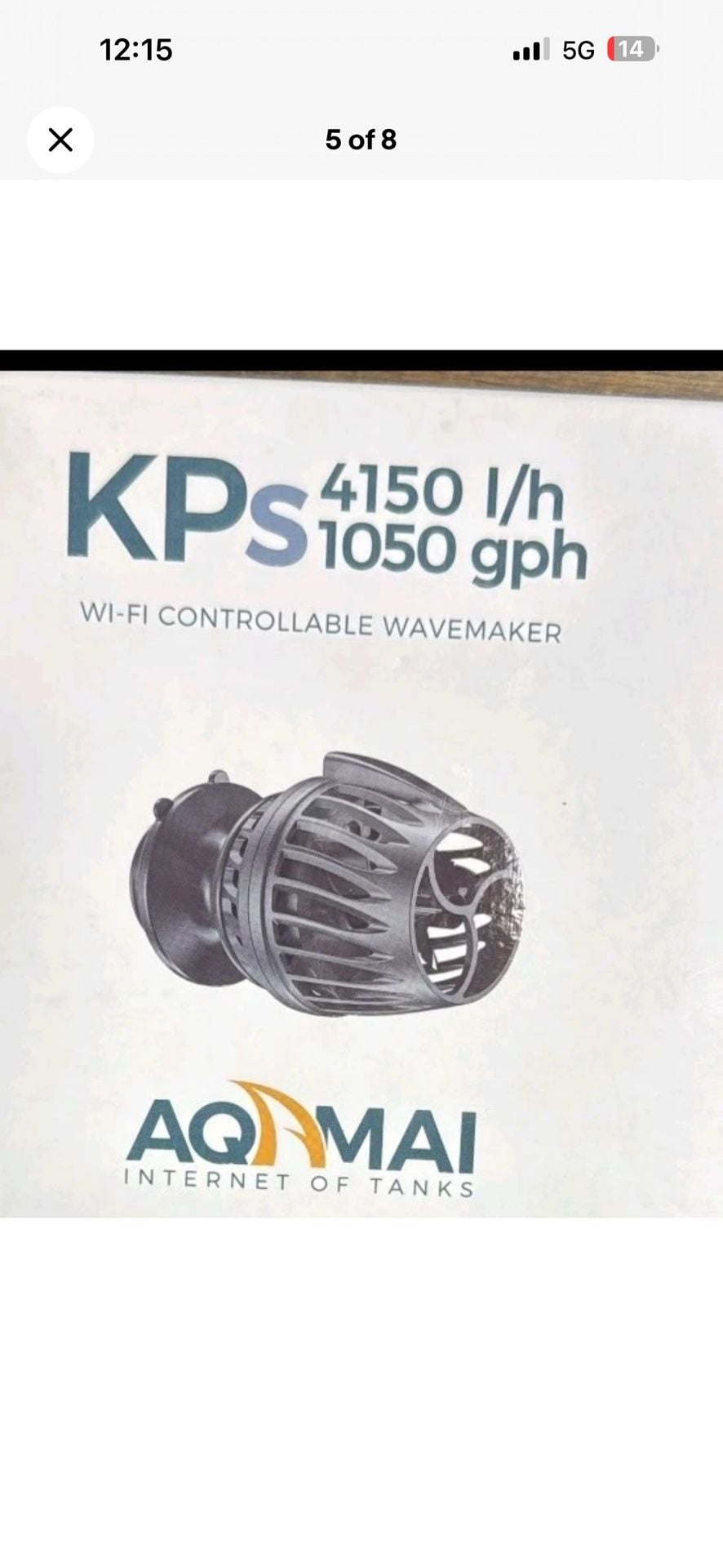 AQamai KPS Wi-Fi Controllable Wavemaker Aquarium Pump 1050 gph 1