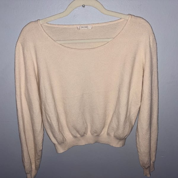 The Row 100% Cashmere Scoop Neck Sweater Size M Ecru