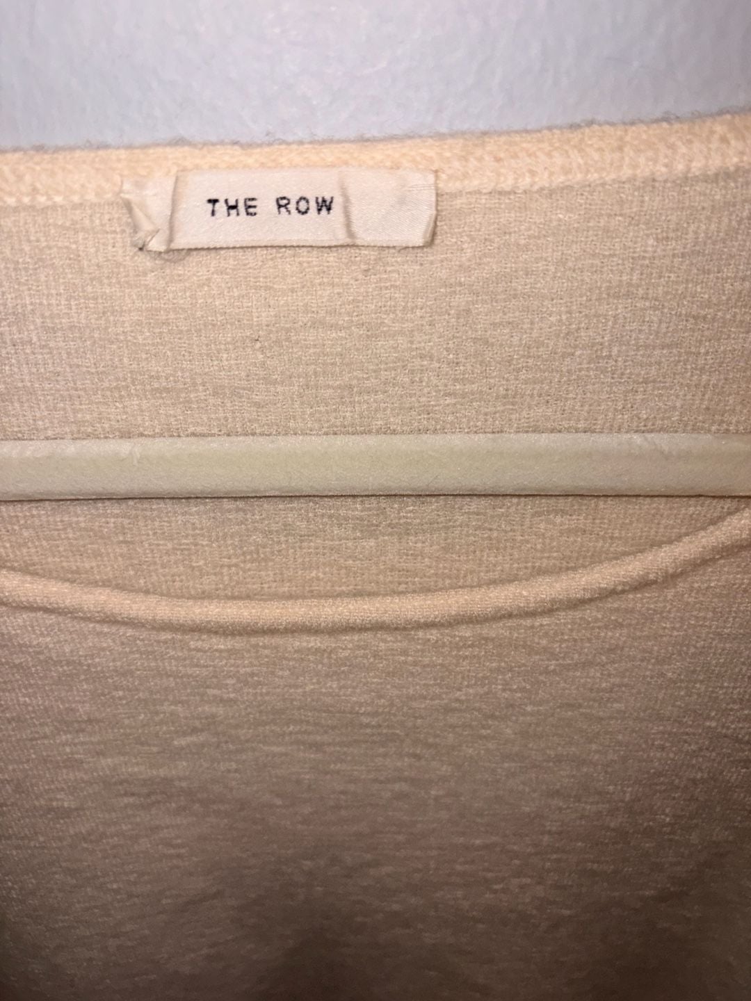 The Row 100% Cashmere Scoop Neck Sweater Size M Ecru 3