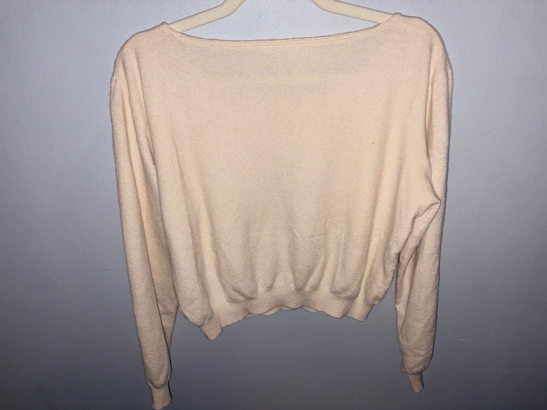 The Row 100% Cashmere Scoop Neck Sweater Size M Ecru 6