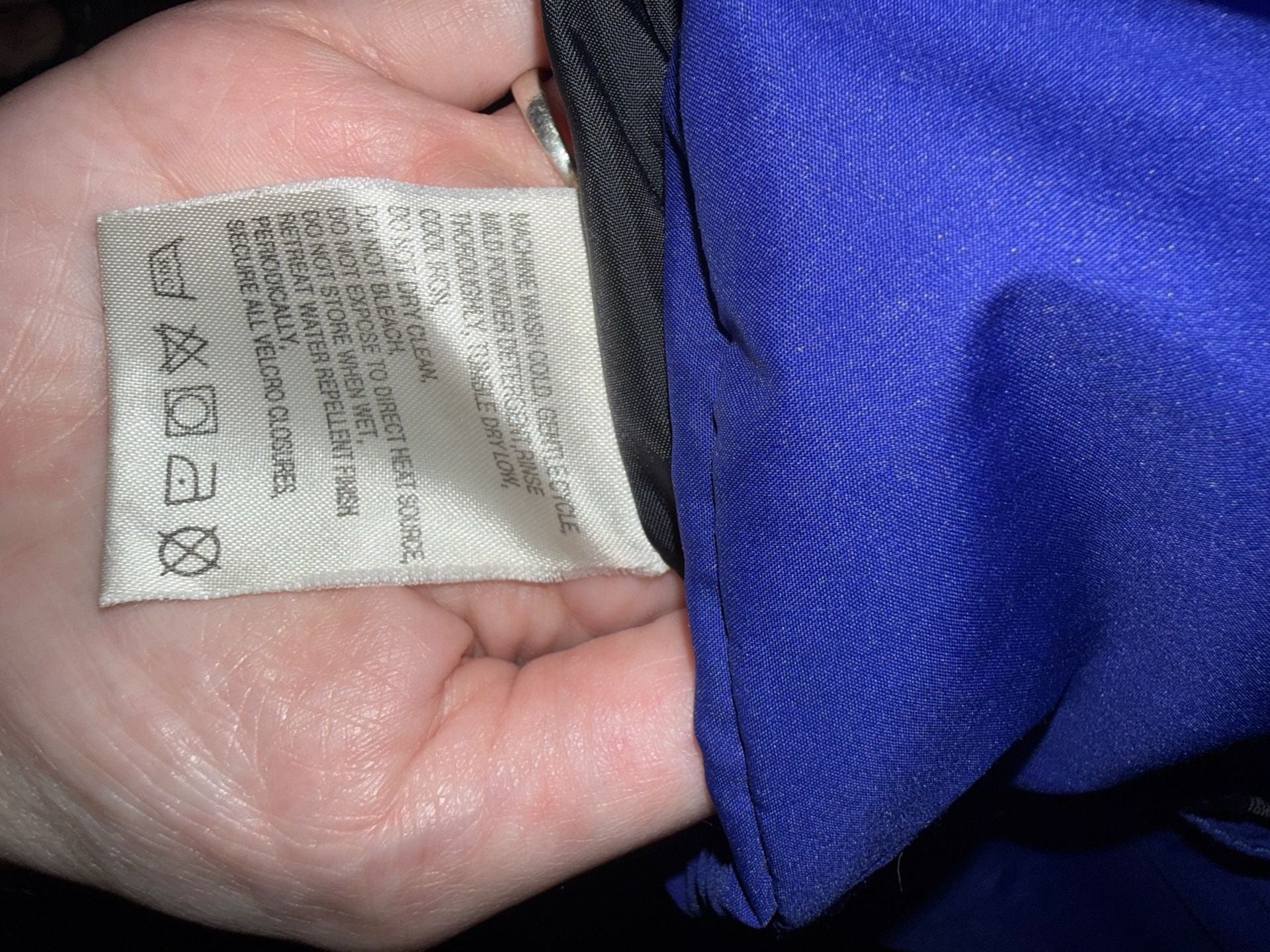 The North Face Men’s Medium Blue Black Hooded Jacket Vintage Outdoor Shell 6