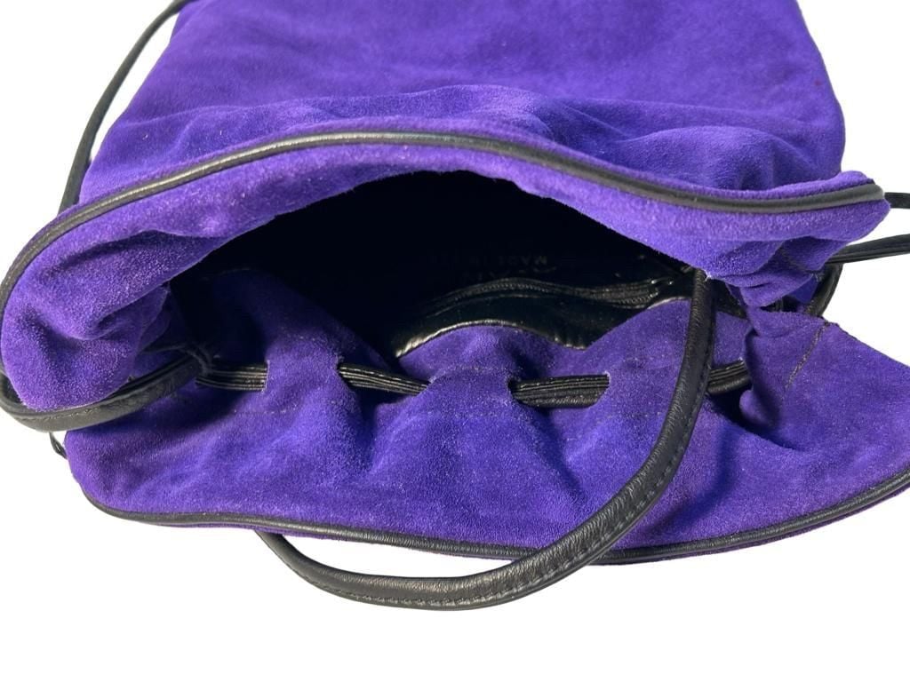 Avanté Suede Drawstring Crossbody Bag Purple 7