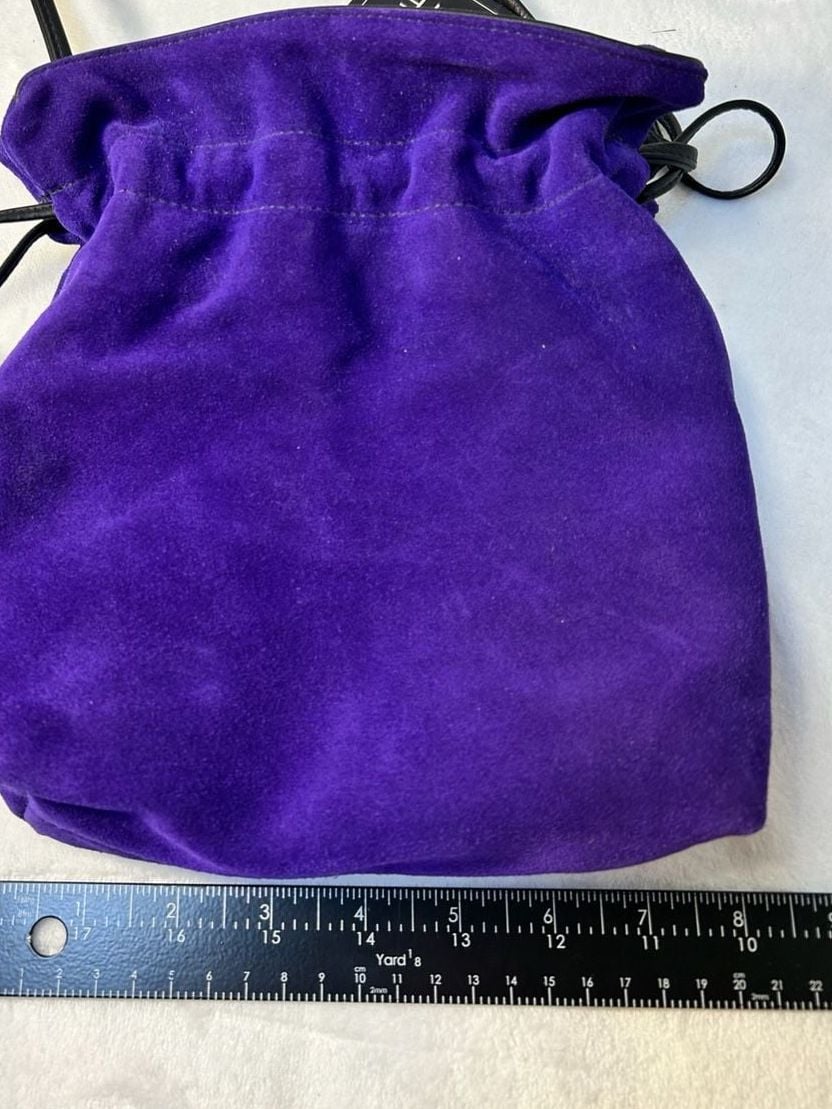 Avanté Suede Drawstring Crossbody Bag Purple 9