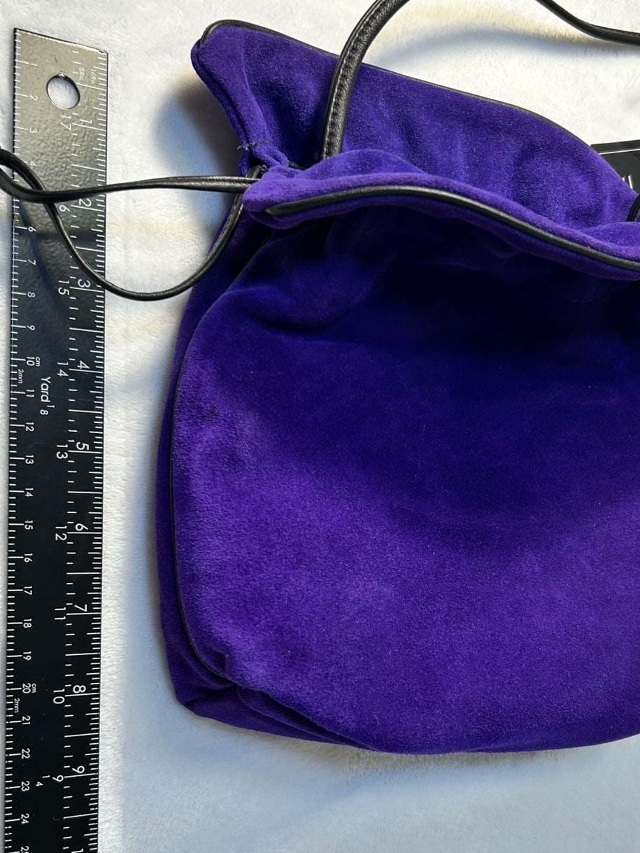 Avanté Suede Drawstring Crossbody Bag Purple 8