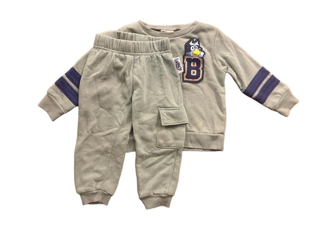 Bluey 2-Piece Sweatshirt & Joggers Set Size 2T Green 1