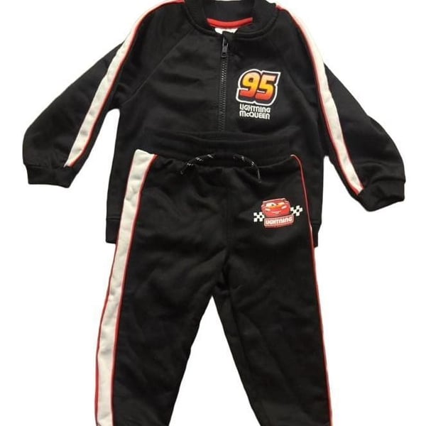 Disney Pixar Cars Toddler Boys Tracksuit Set Size 18M Black