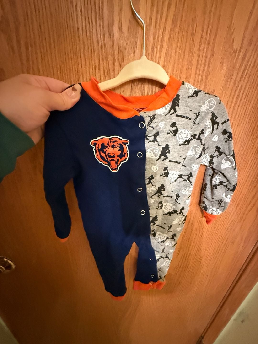 Ultra Game NFL Chicago Bears Baby Coverall Size 6-9M Blue Gray 2