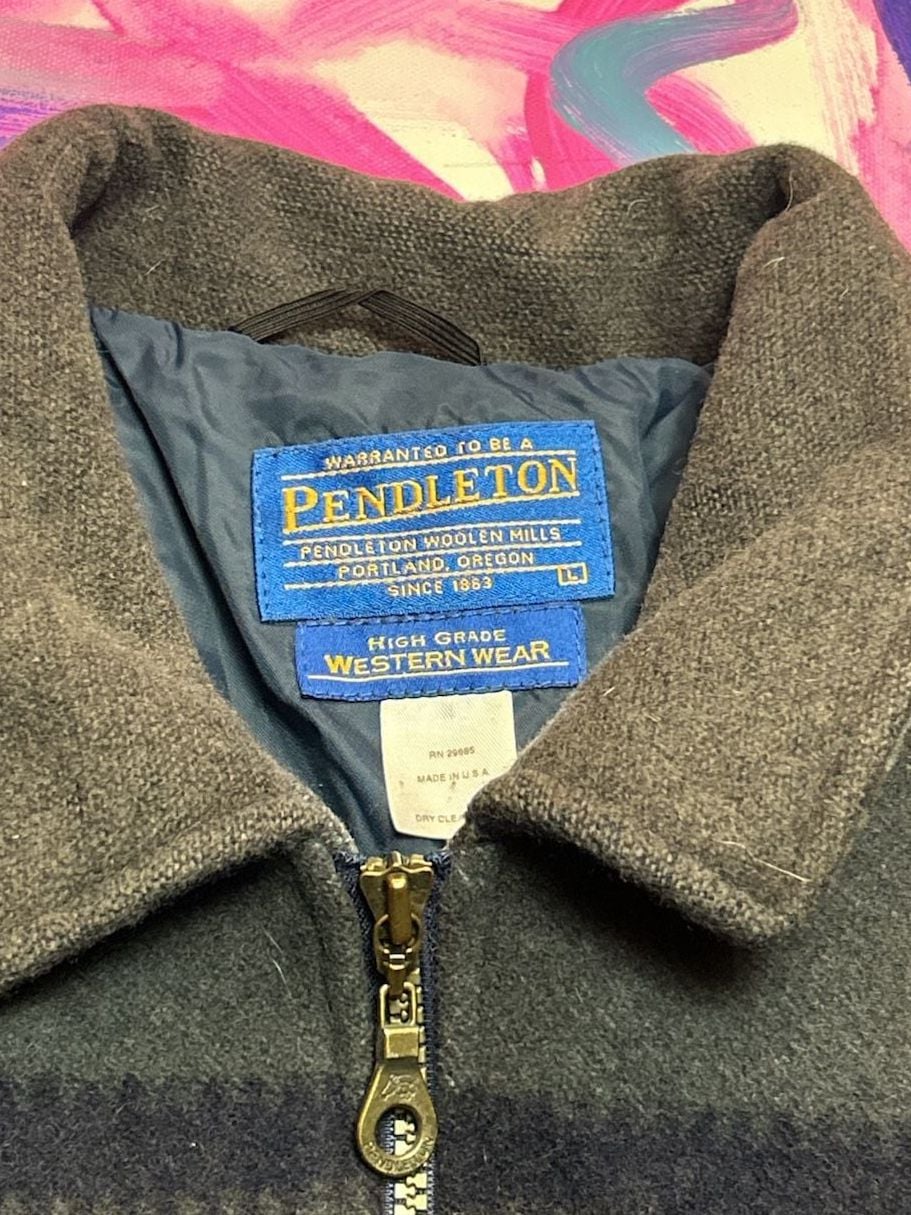 Made in USA Pendleton Wool Jacket Aztec Southwestern Western Wear 3