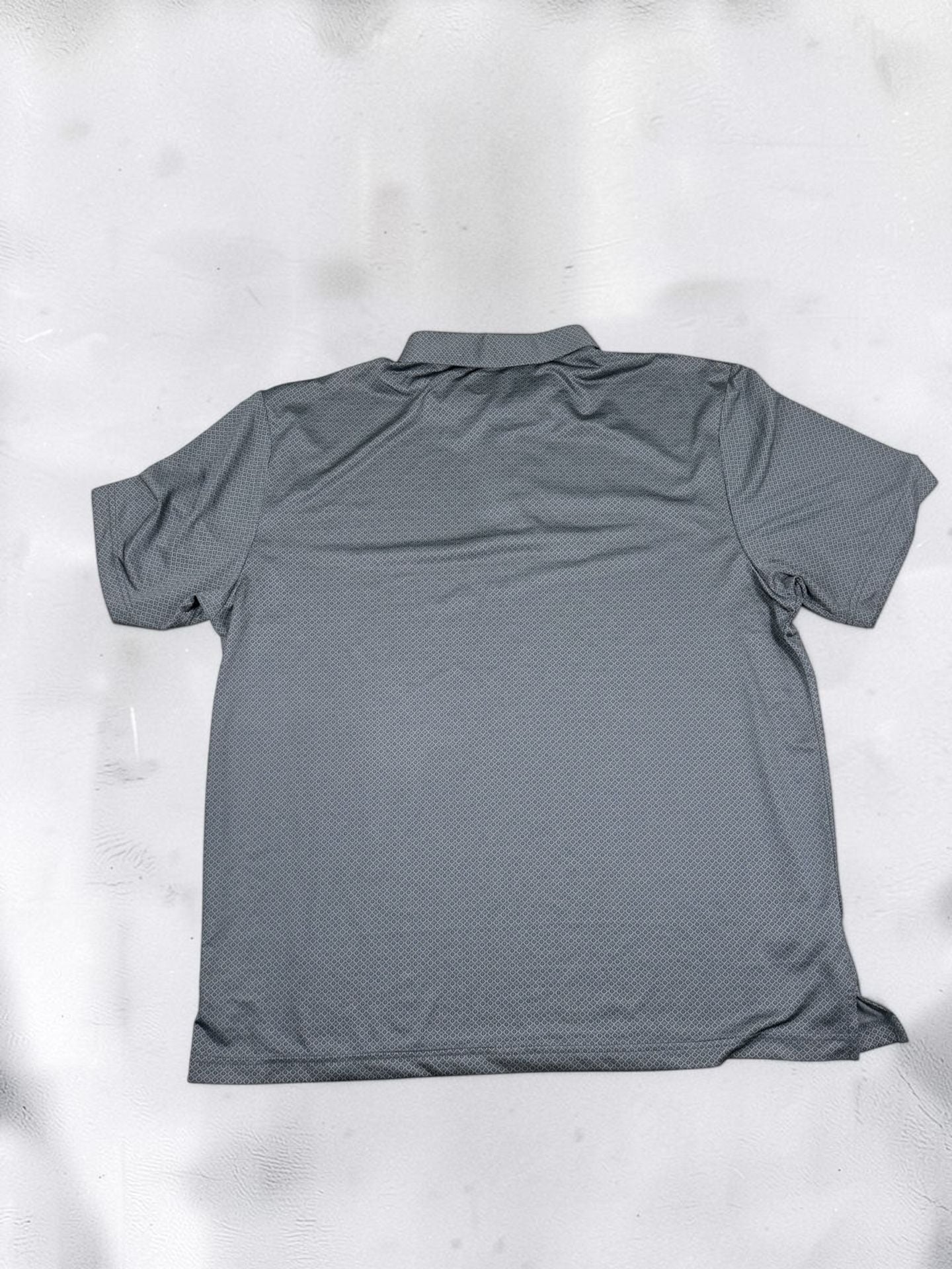 PGA Tour Men's Gray Geometric Pattern Golf Polo Shirt Size XXL 6
