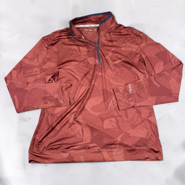 Walter Hagen Performance 1/4 Zip Golf Pullover Size XL Red Camo