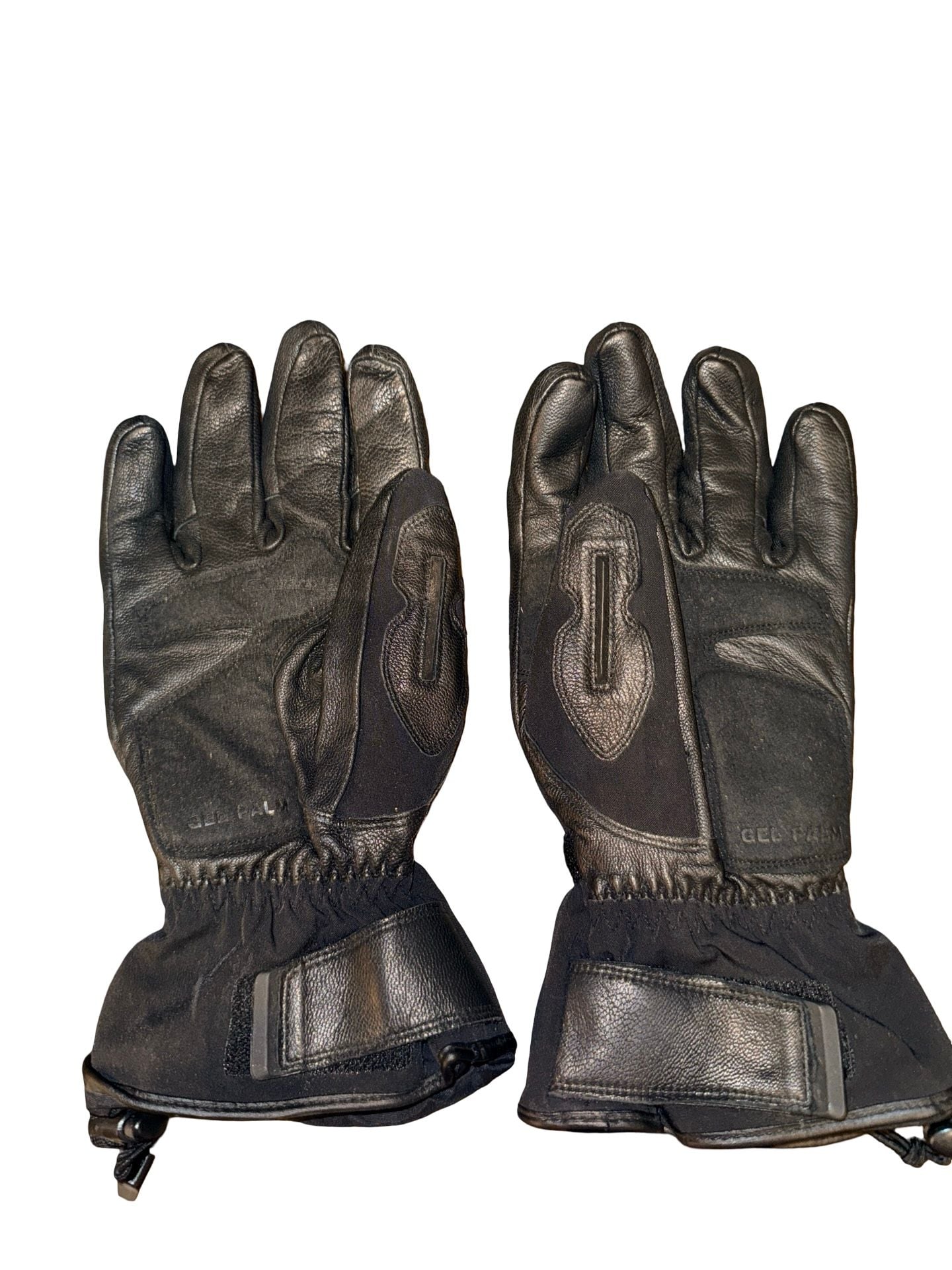 Street & Steel Motorcycle Gloves Black Leather Gel Palm 3