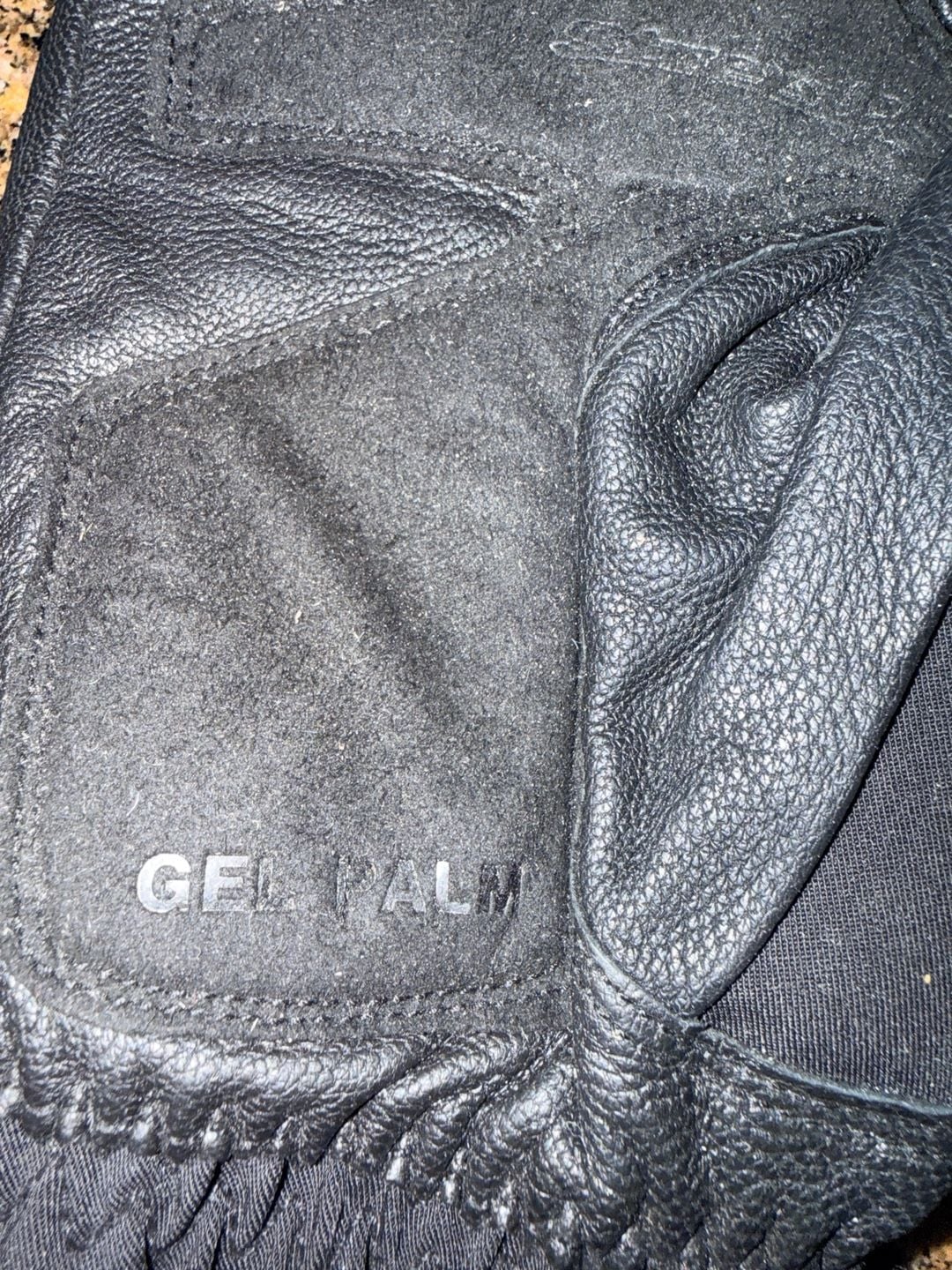 Street & Steel Motorcycle Gloves Black Leather Gel Palm 8