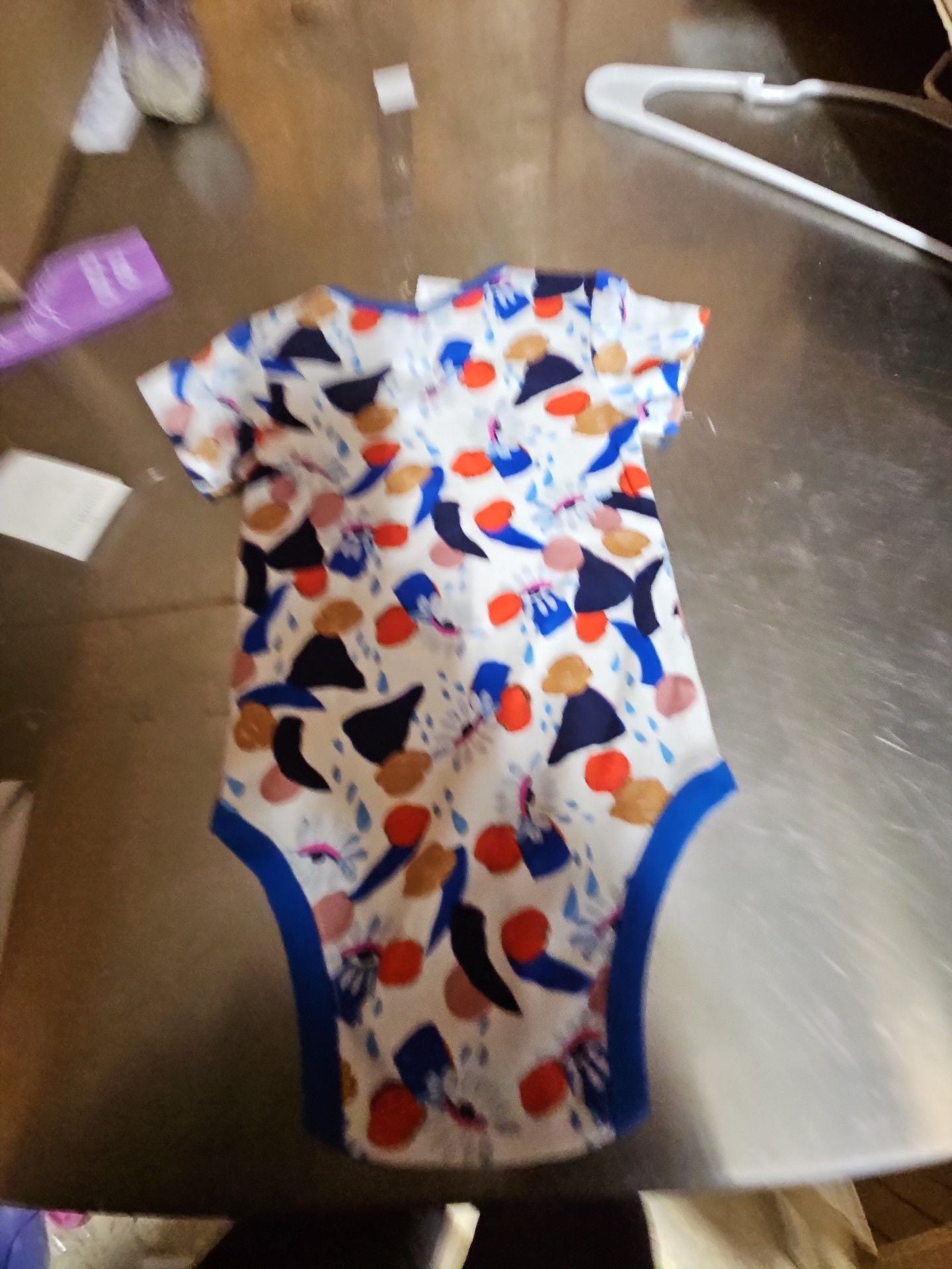 (482) Nordstrom Baby Bodysuit Size 12M Print 3