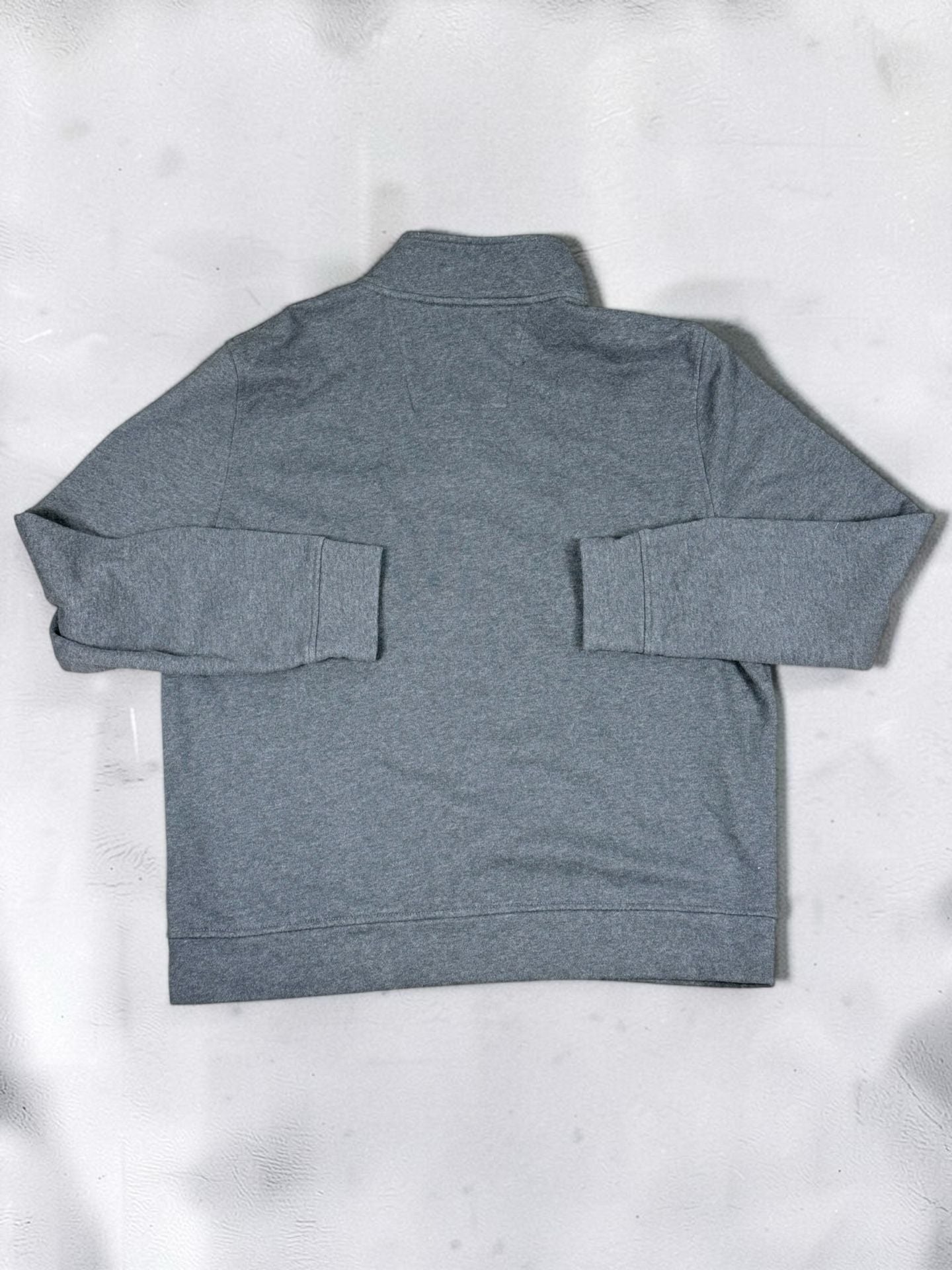 Nautica Quarter Zip Sweatshirt Size L Gray Cotton Blend Pullover 7
