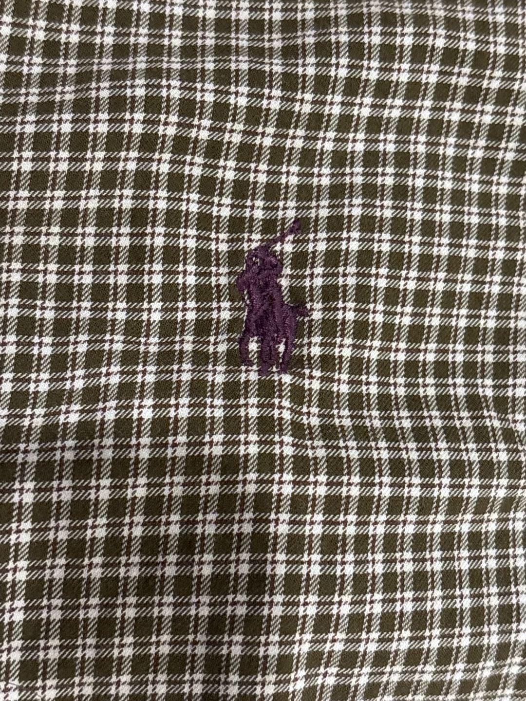 Ralph Lauren Classic Fit Gingham Shirt Size XL Brown Plaid Long Sleeve 5
