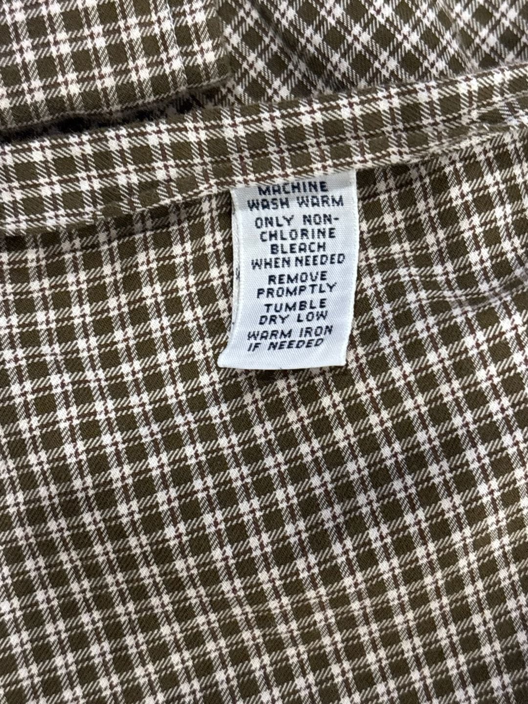 Ralph Lauren Classic Fit Gingham Shirt Size XL Brown Plaid Long Sleeve 8