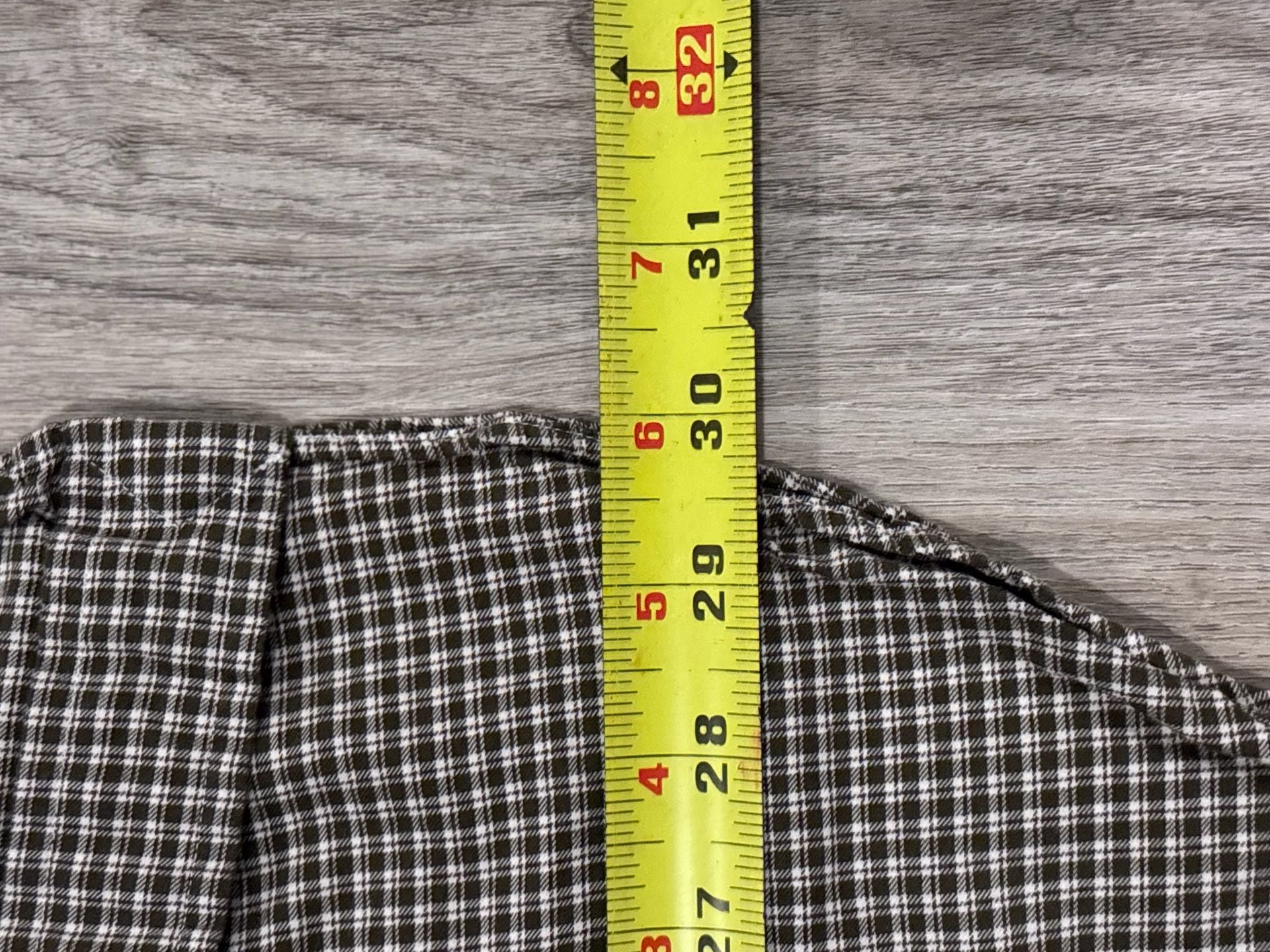 Ralph Lauren Classic Fit Gingham Shirt Size XL Brown Plaid Long Sleeve 10