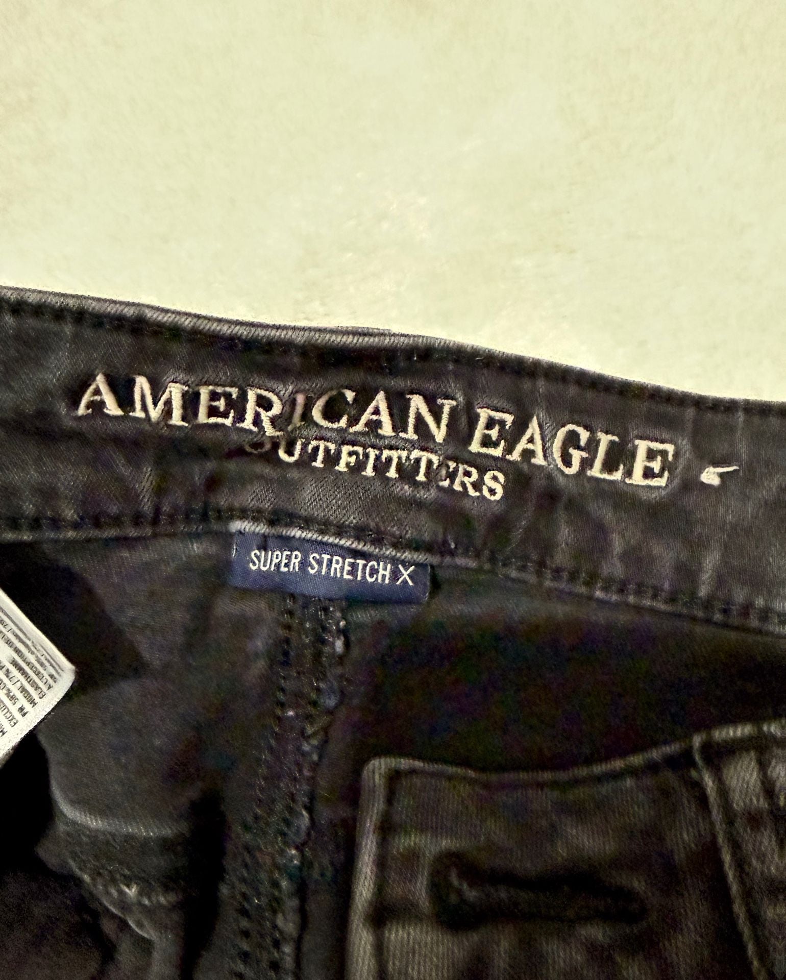 American Eagle Super Stretch X Hi Rise Jegging Size 4 Black 3