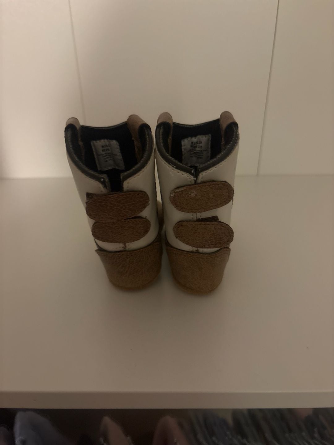 Boot Barn Infant Western Boots Size 2.0 Brown Cream Horseshoe 3