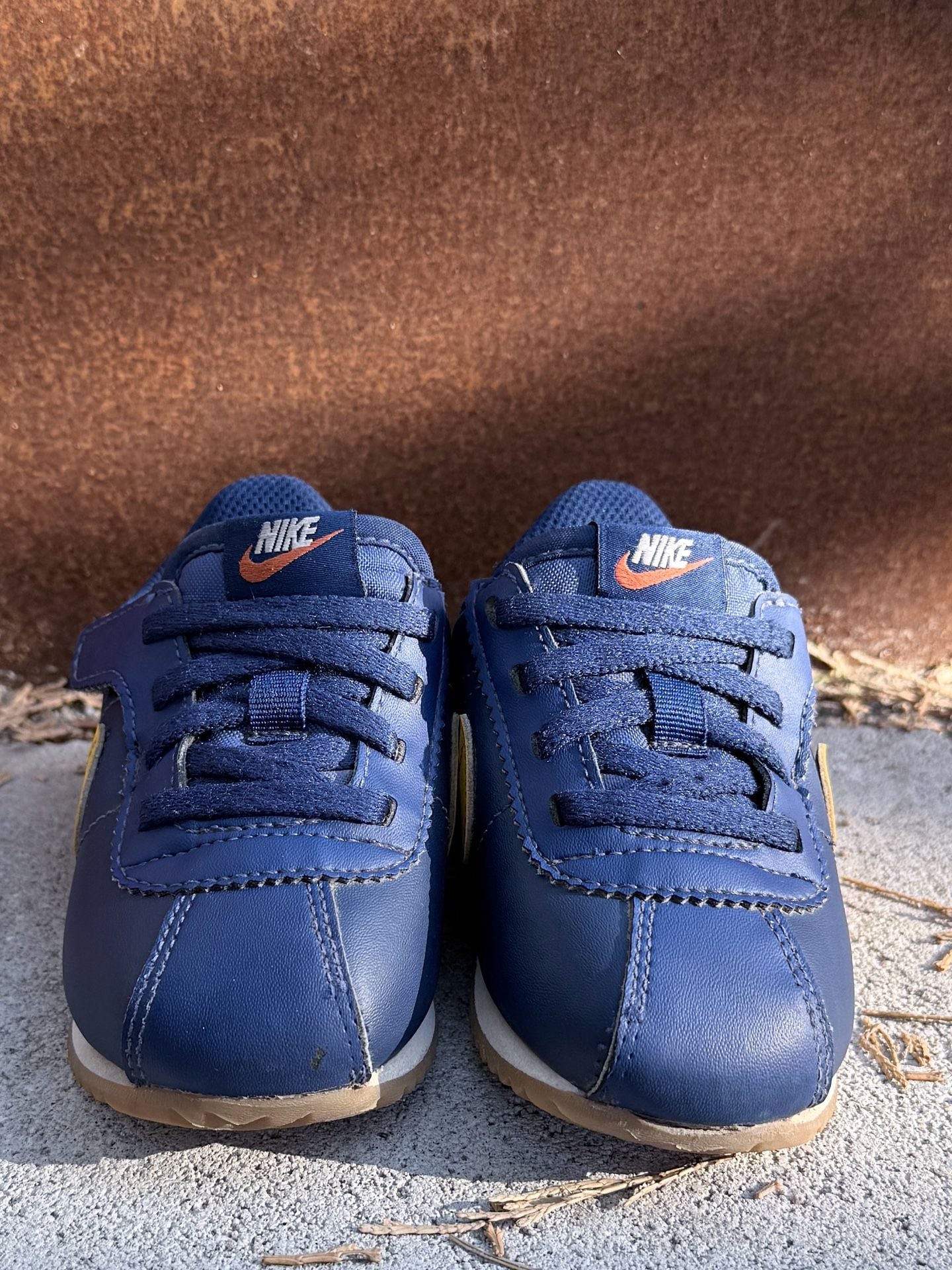 Nike Cortez EasyOn Size 7C Midnight Navy University Gold Toddler Shoes 3