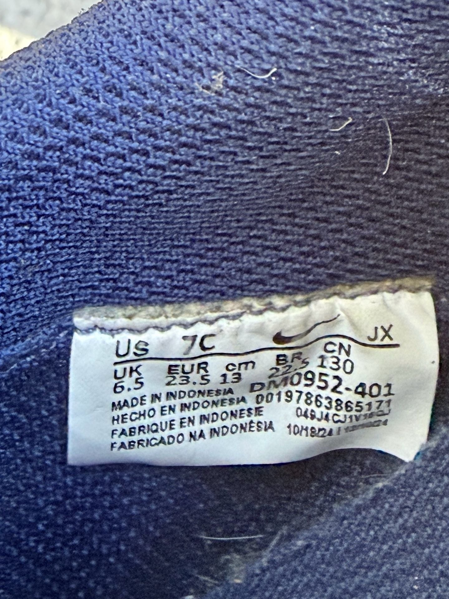 Nike Cortez EasyOn Size 7C Midnight Navy University Gold Toddler Shoes 6