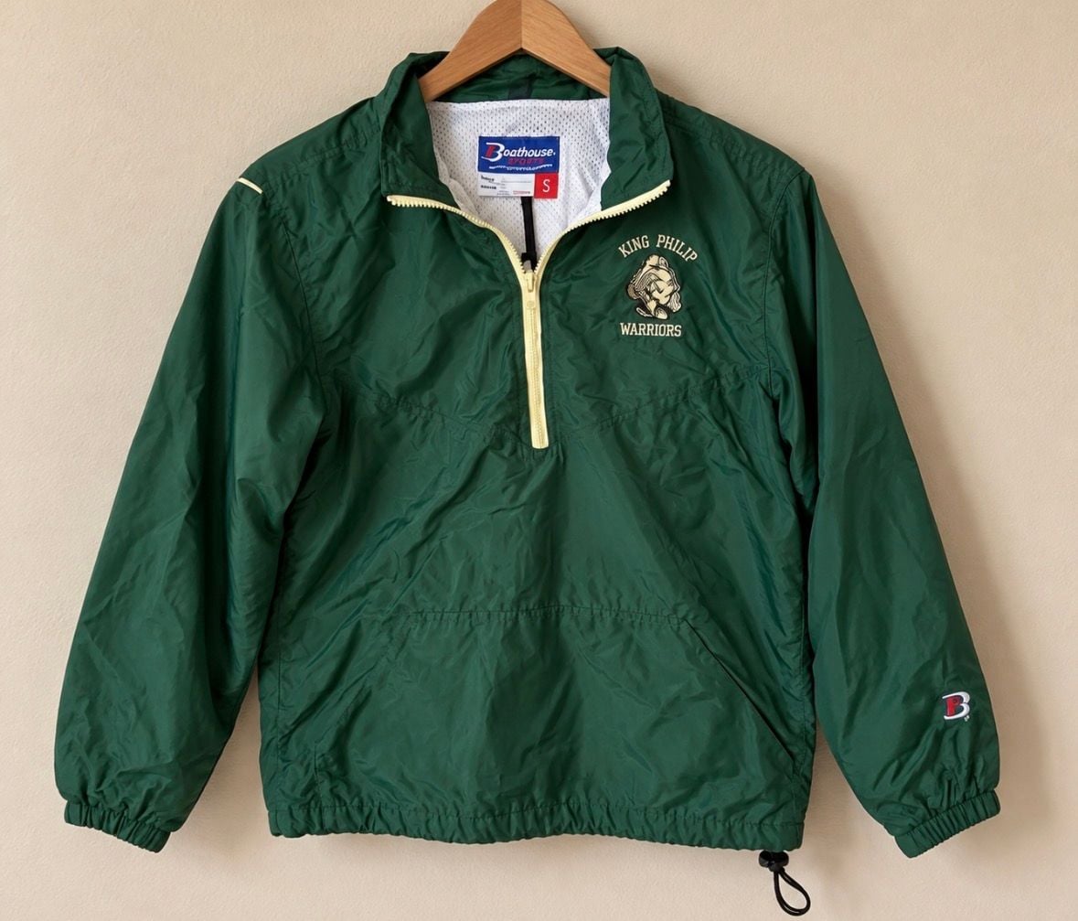 Vintage Boathouse King Philip Warriors Pullover Jacket Y2K Green S 2