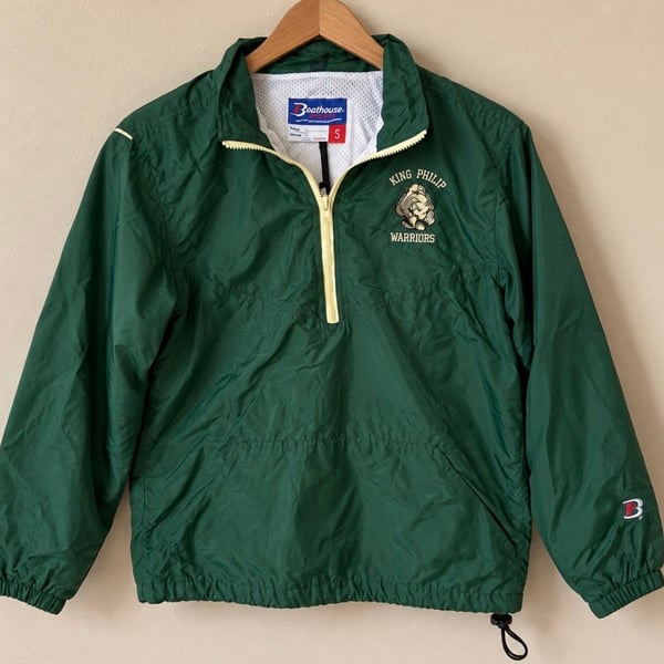Vintage Boathouse King Philip Warriors Pullover Jacket Y2K Green S