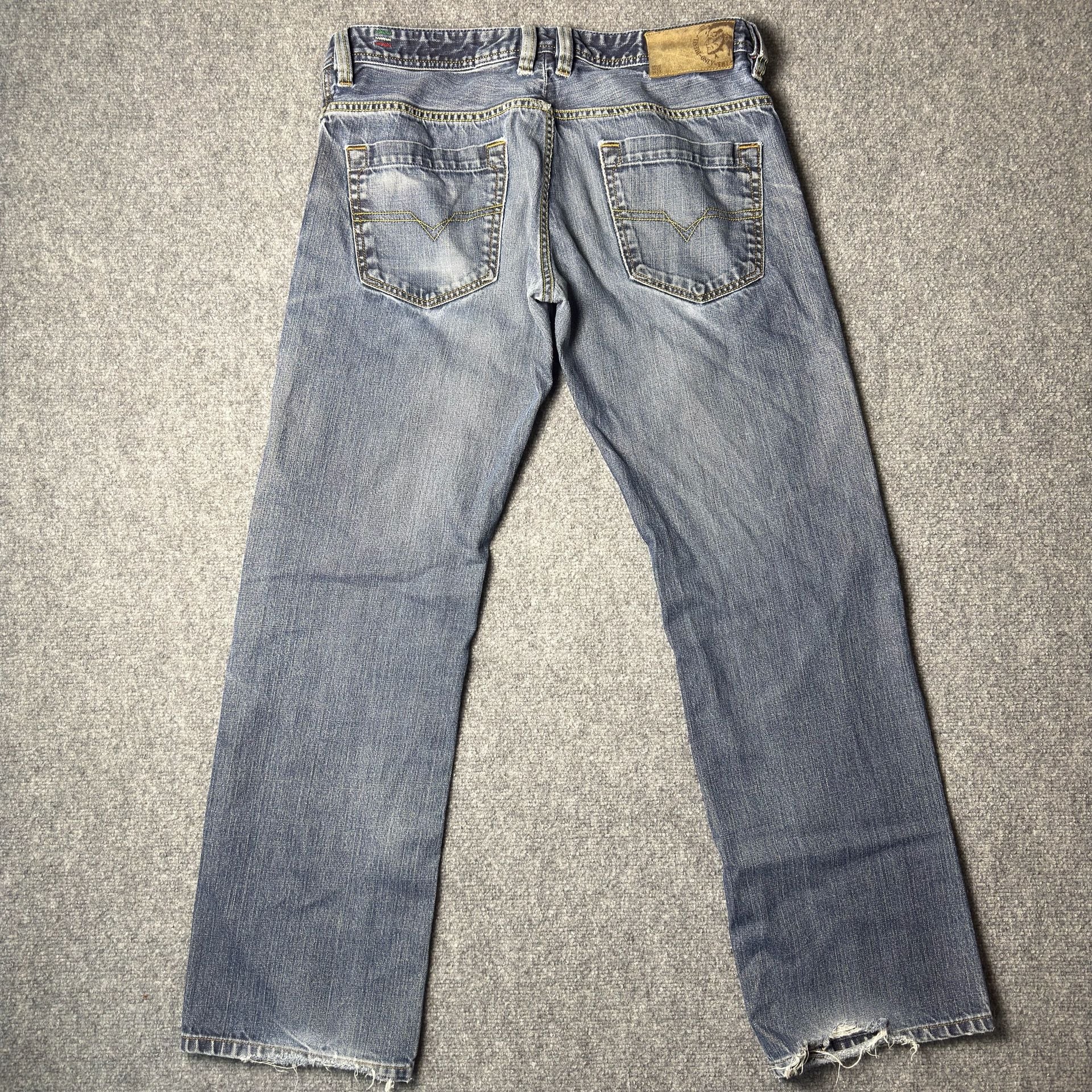 Diesel Kajo Jeans Size W34 L34 Blue Distressed Made in Italy 3