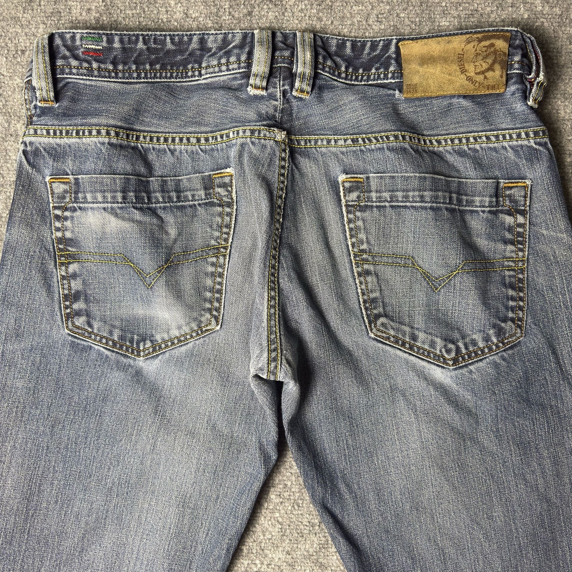 Diesel Kajo Jeans Size W34 L34 Blue Distressed Made in Italy 4