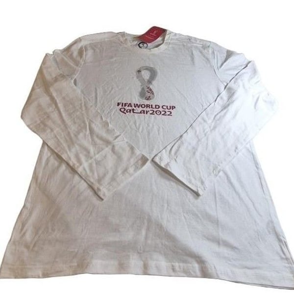 FIFA World Cup Qatar 2022 Long Sleeve T-Shirt White New