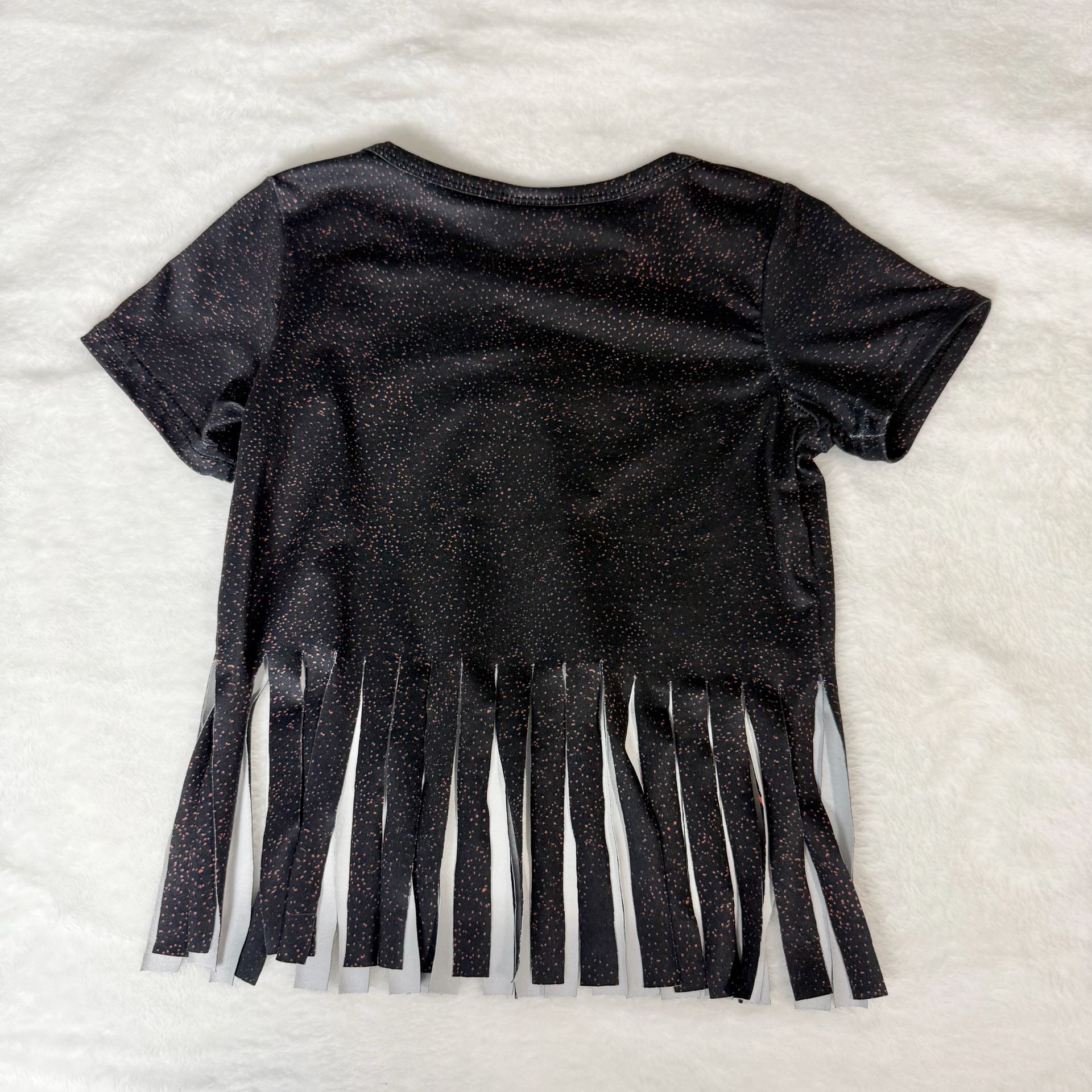 Girls Halloween Fringe Top & Bell Bottom Pants Outfit Set Size M/3T 2