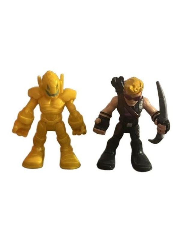 Marvel Avengers Playskool Heroes Ultron Sentry and Hawkeye Action Figures Lot 1