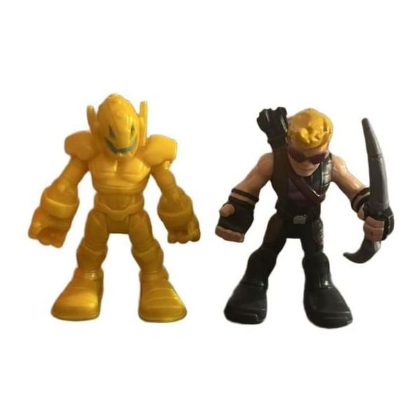 Marvel Avengers Playskool Heroes Ultron Sentry and Hawkeye Action Figures Lot