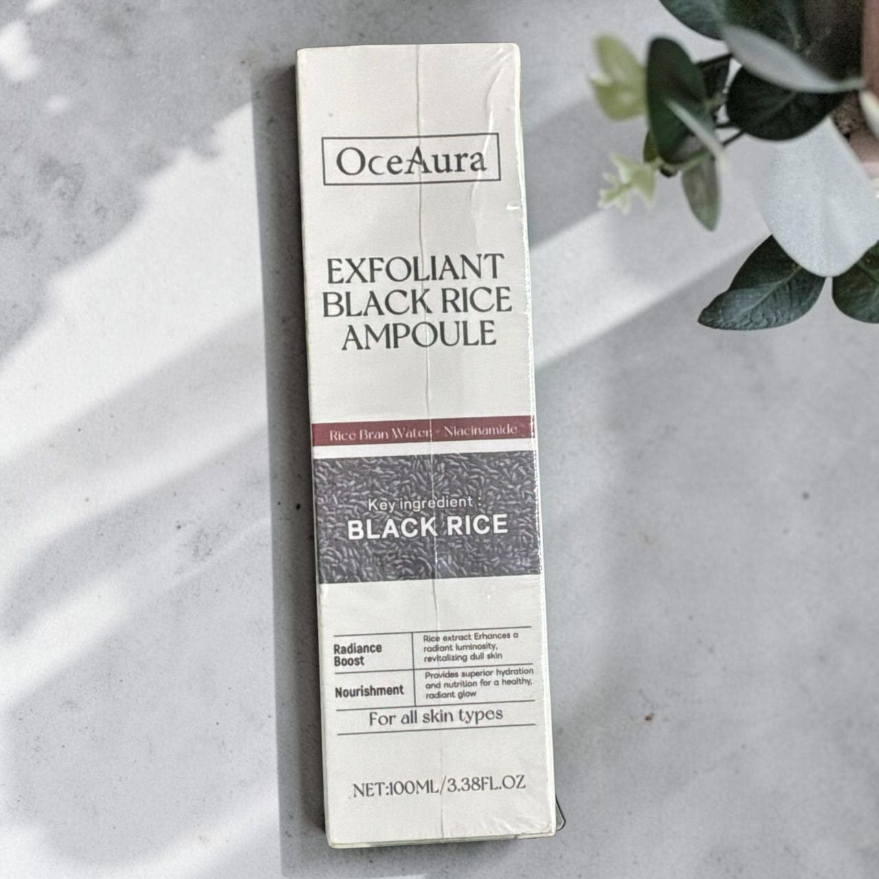 OceAura Exfoliant Black Rice Ampoule 3.38 Fl Oz New 1