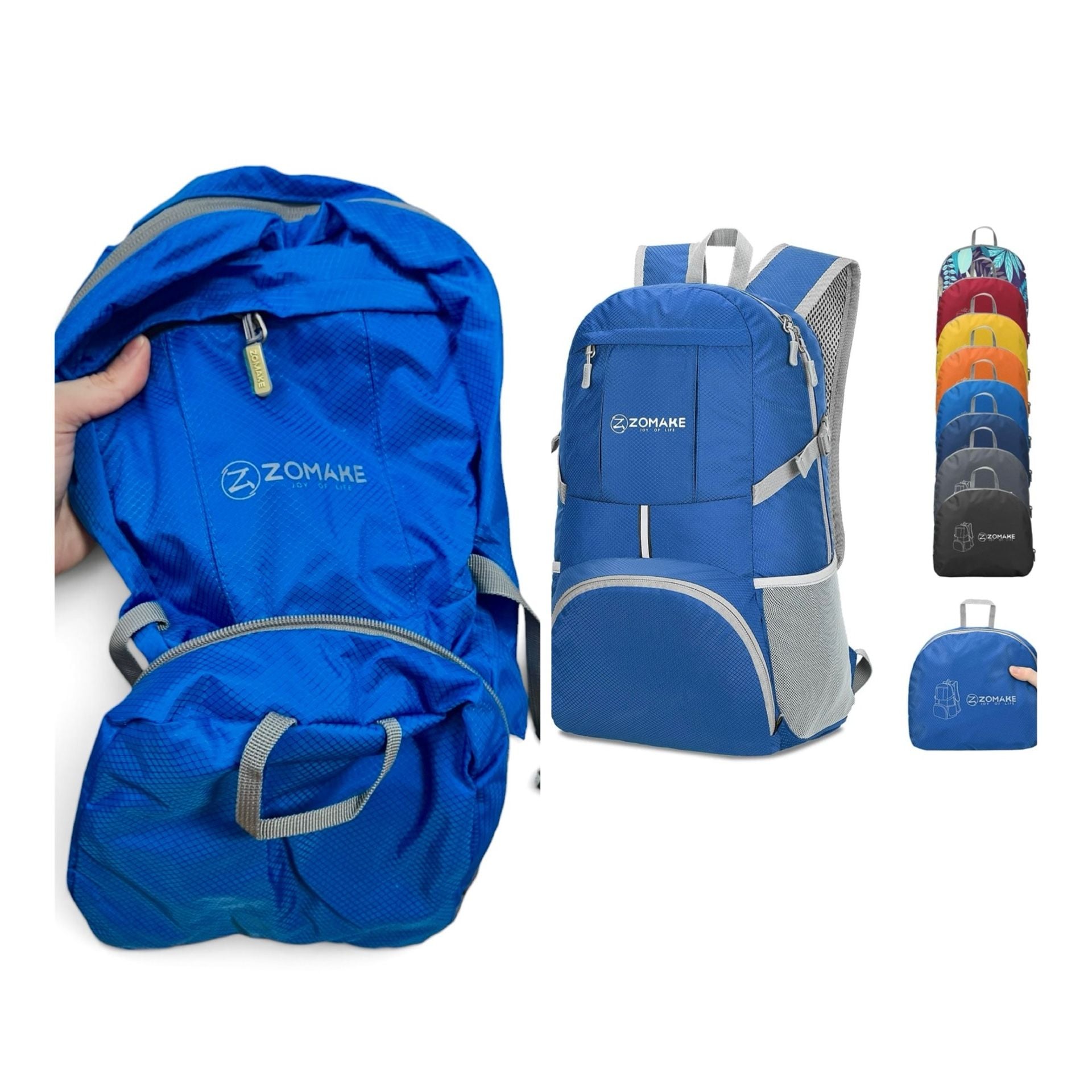 Zomake Lightweight Foldable Travel Hiking Backpack Blue. NEW!  8