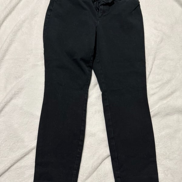 Gap Signature Skinny Ankle Pants Size 6 Petite Black Cotton