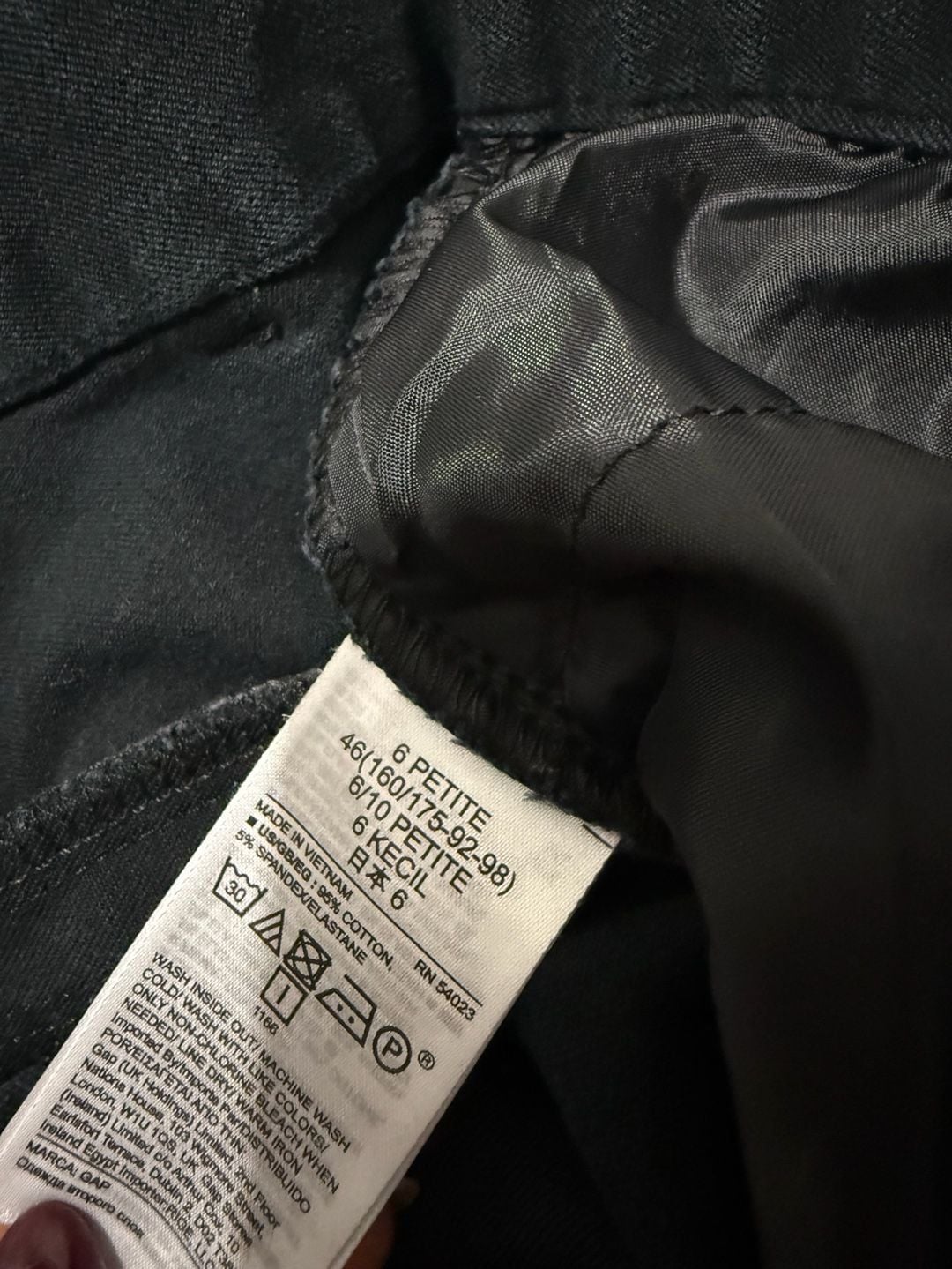 Gap Signature Skinny Ankle Pants Size 6 Petite Black Cotton 4