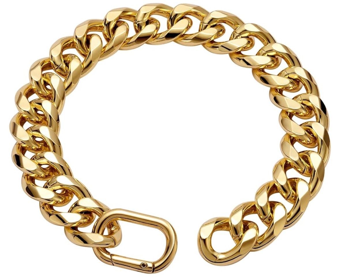 Woofuu 19Mm Thick Gold Dog Chain Collar 26 Inches Length 1